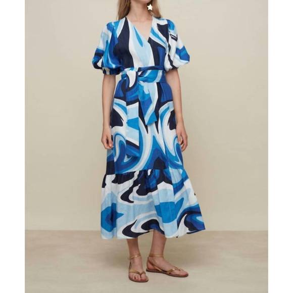 NEW GALERIA urca dress in liquid blue
